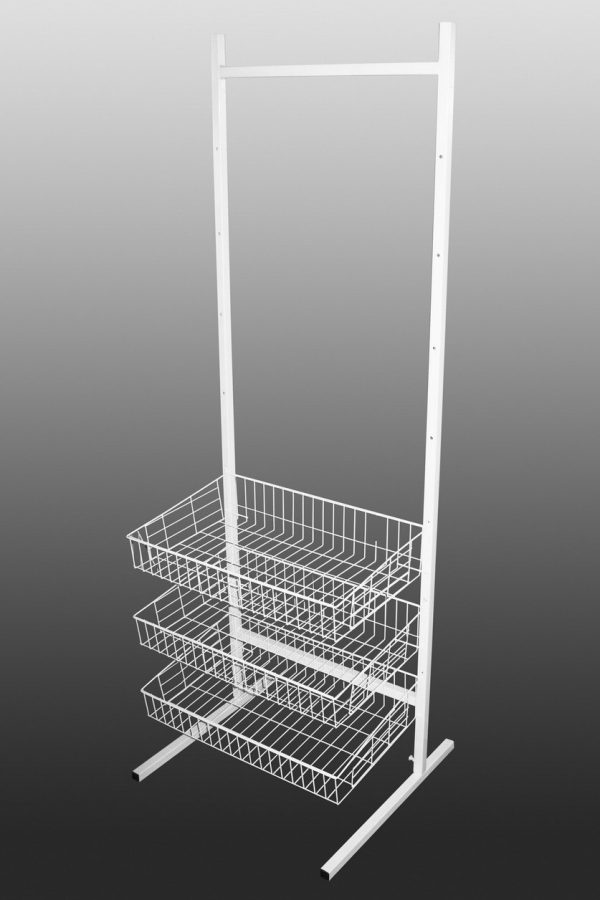 Стенд с перфорацией в основании180х60 см, прочность корзин - 20 кг